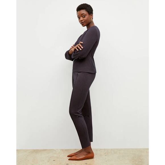 MM LAFLEUR Rashida Top Stretch Foulard Knit Navy Blue Multi Sz L NWT $339 {2C12} - Picture 3 of 4